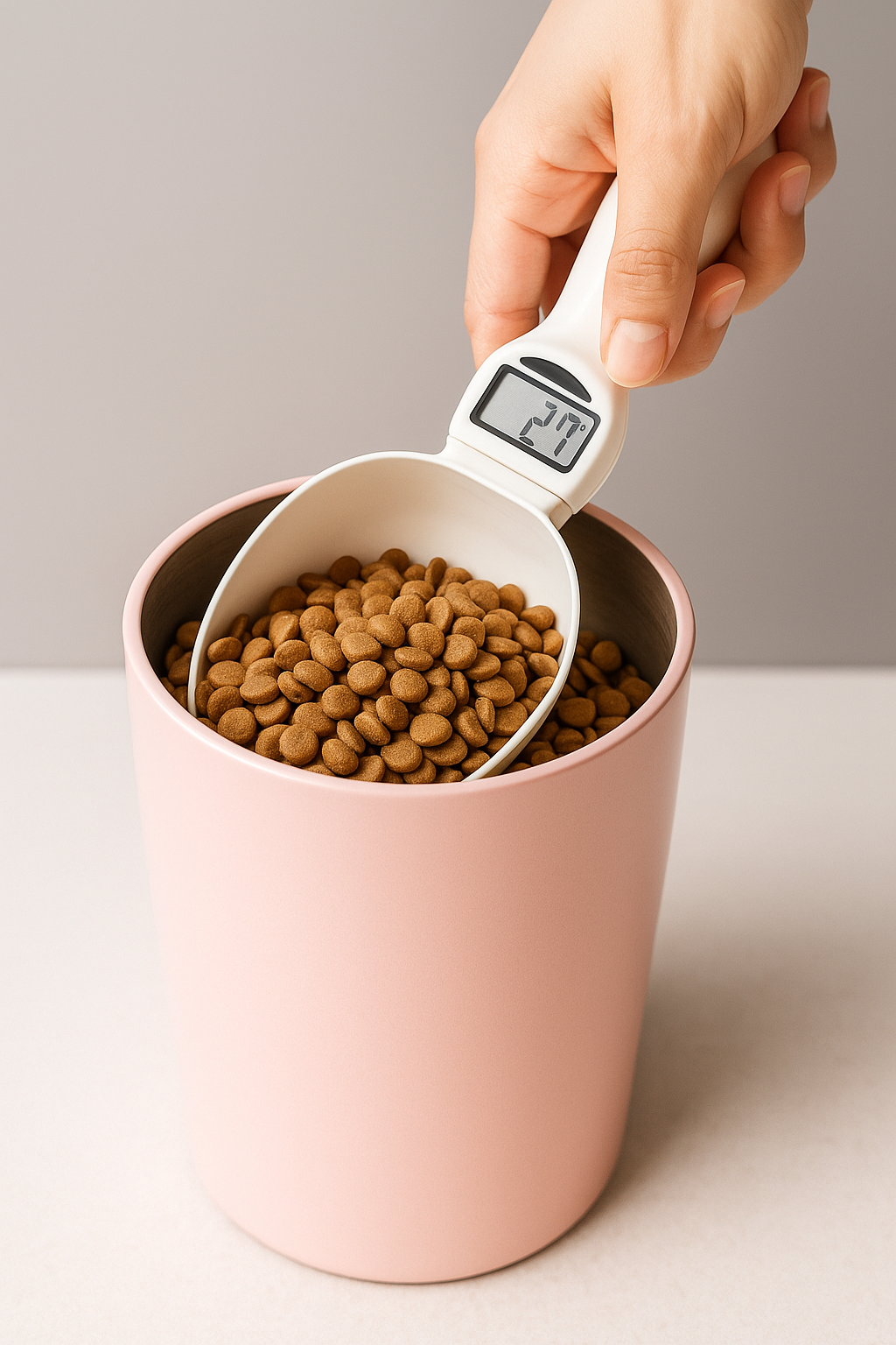 Balança Digital & Colher Medidora para Ração