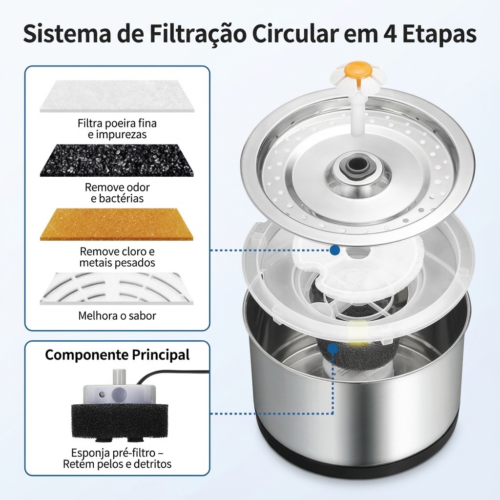 HydraFlow - Fonte Automática de Aço Inoxidável