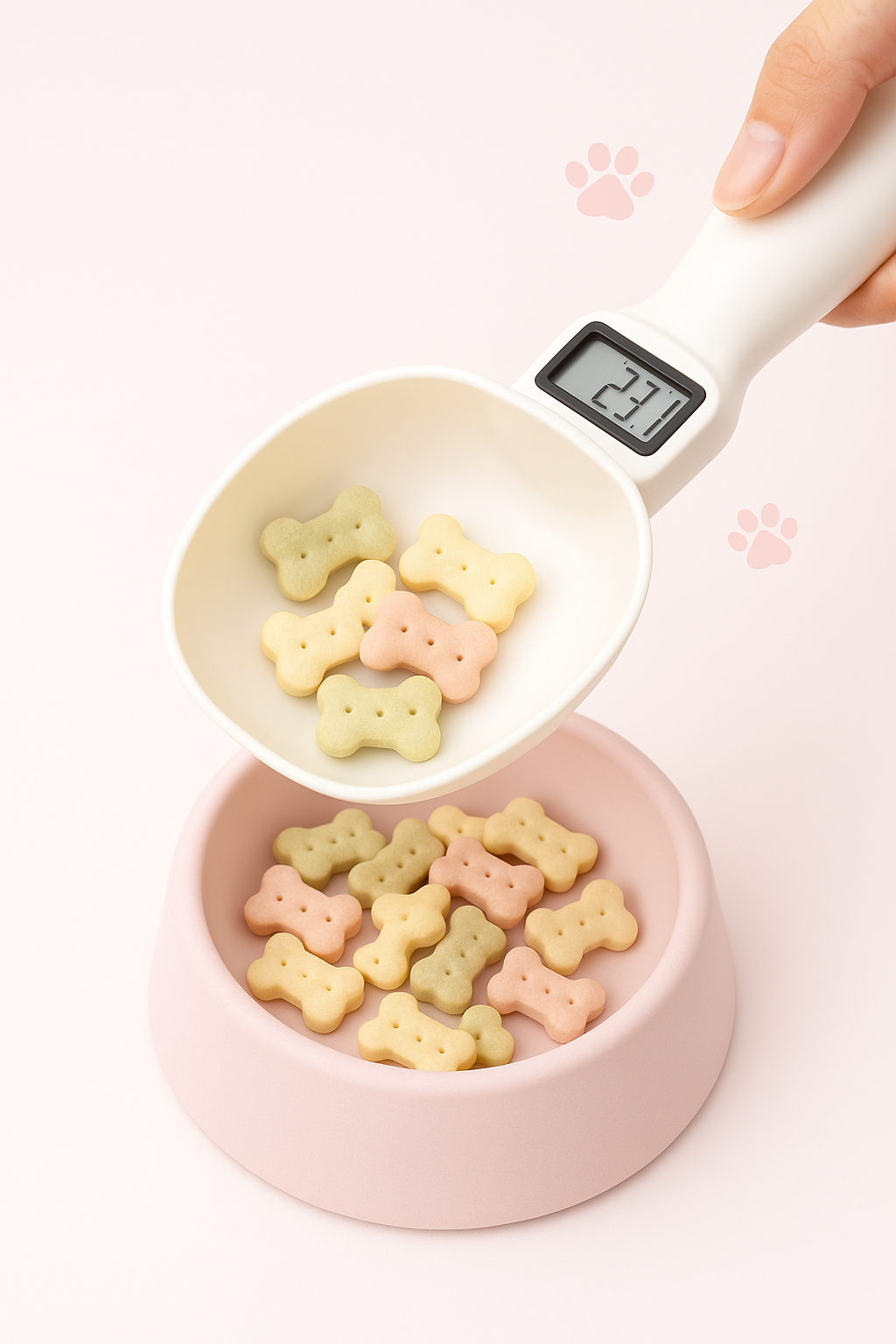 Balança Digital & Colher Medidora para Ração